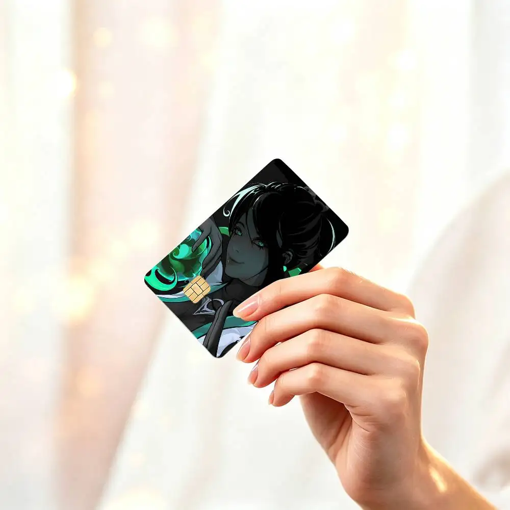 Valorants Sage  HD Waterproof Credit Card Stickers Silicone Decals For Chip Game Cards Gift