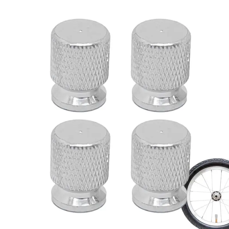 4Pcs Car Tire Valve Stems Cap Knurling Style Tire Valve Cap Aluminum Tire Wheel Stem Air Valve Cap Car Universals Accessories