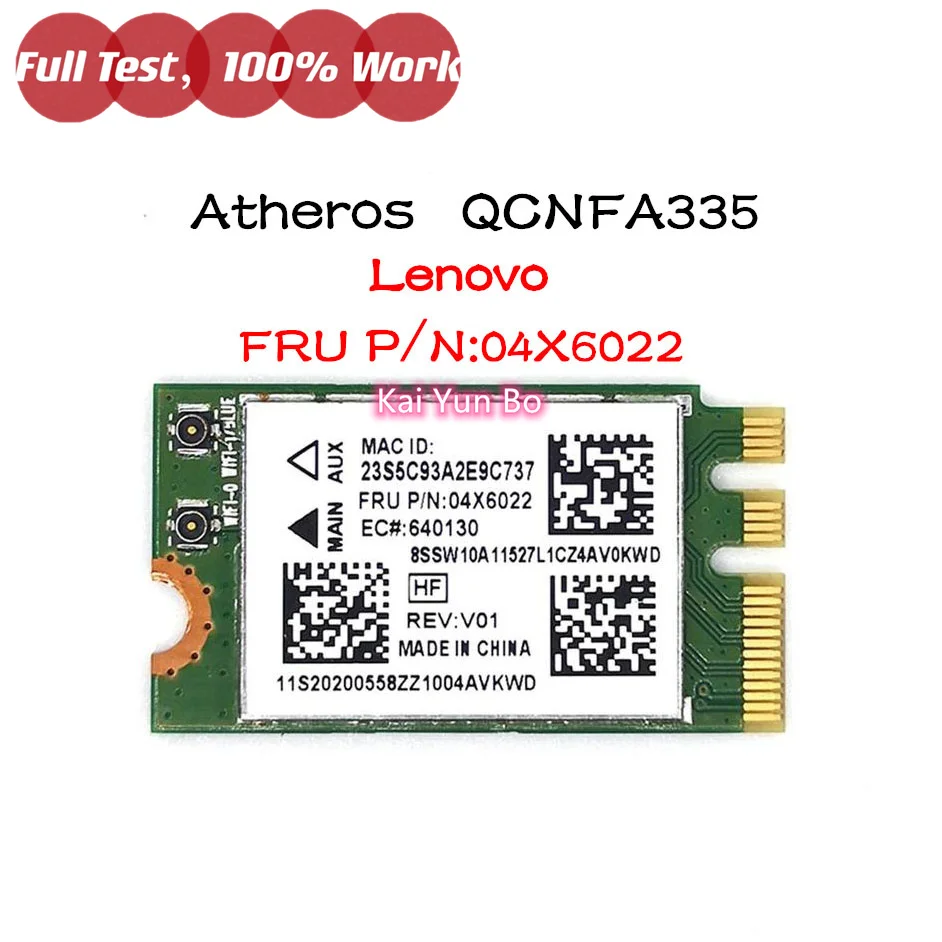 QCNFA335 Laptop Accessories Parts Wireless Card For Lenovo Flex 2 15D G40 G50 Z40 Z50 B40 B50 Y50 Y70 04X6022