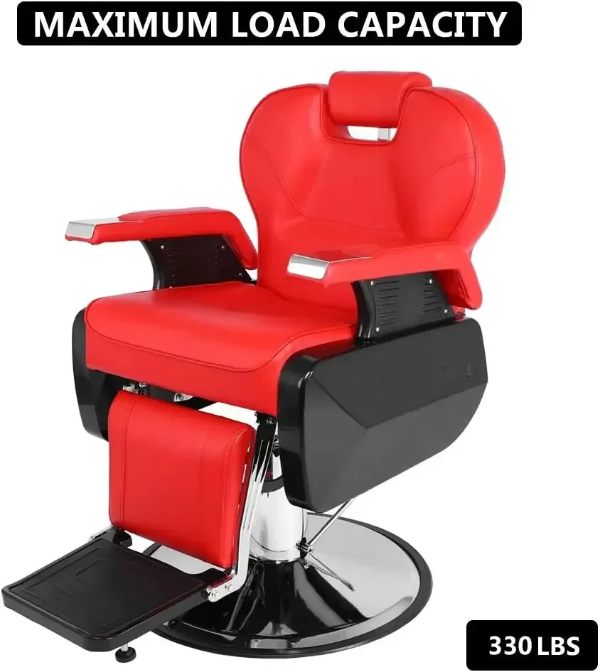 Barber Chair Hydraulic Barber Chair Recline 360 Degree Swivel Height Adjustable Heavy Duty Hairdresser Chair Beauty Salo