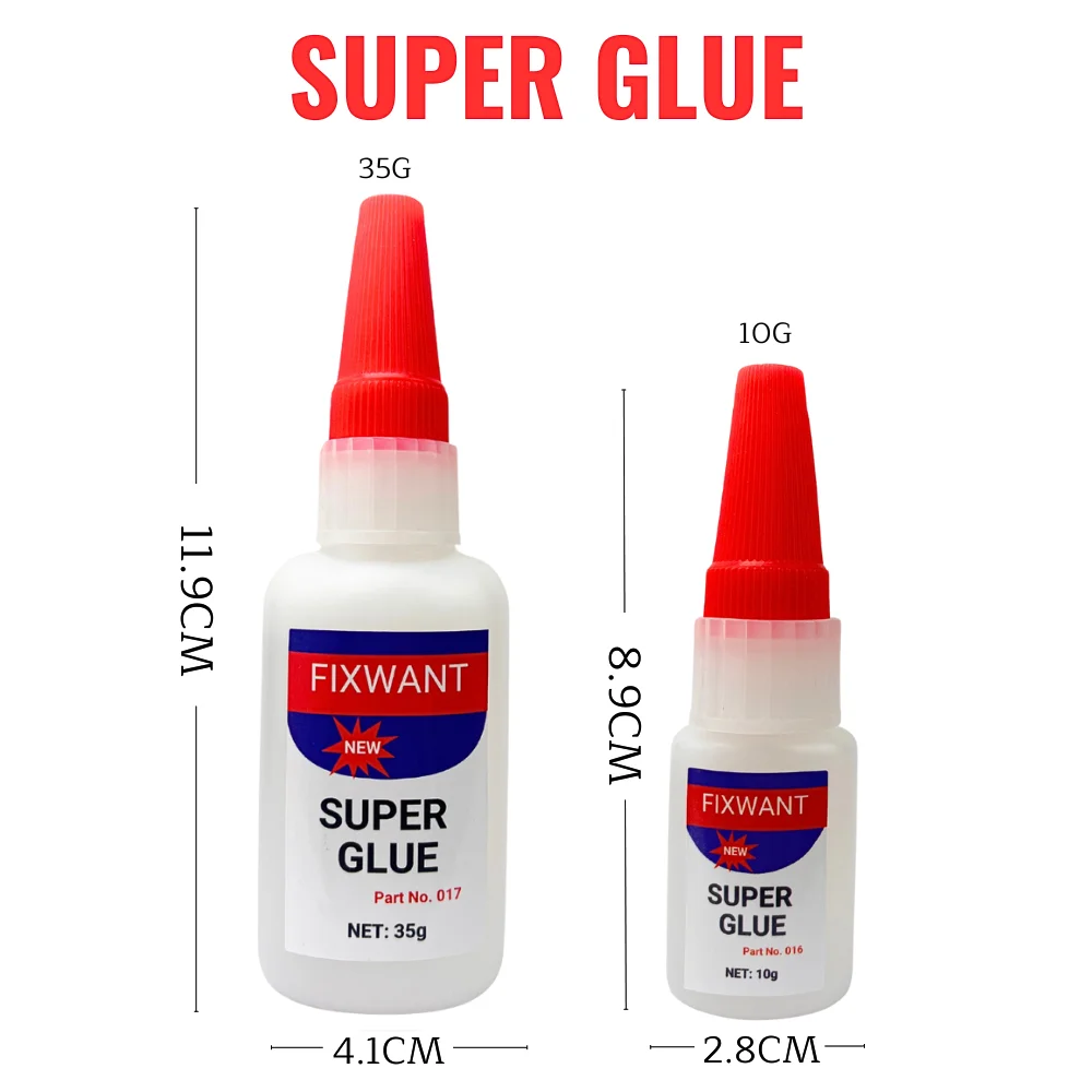 Imagem -02 - Fixwant-cola Super Forte Universal Plástico Madeira Cerâmica Metal Impermeável Adesivo de Secagem Rápida 10g 35g