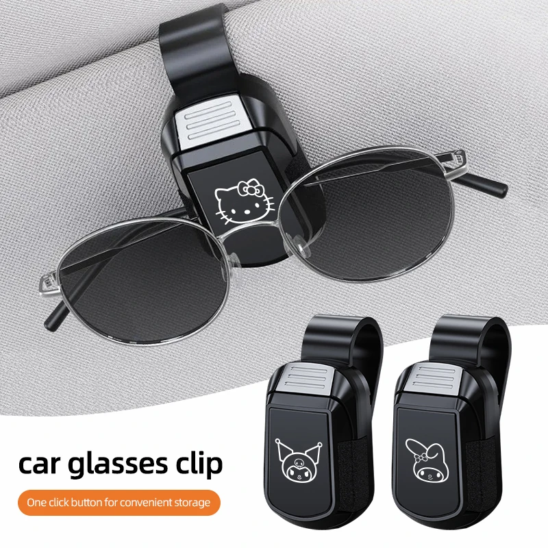 

Sanrio Kuromi автомобильные очки зажим для хранения солнцезащитных очков зажим для солнцезащитного козырька Sanrio Hello Kitty Cinnamoroll PomPomPurin Mymelody Pochacco