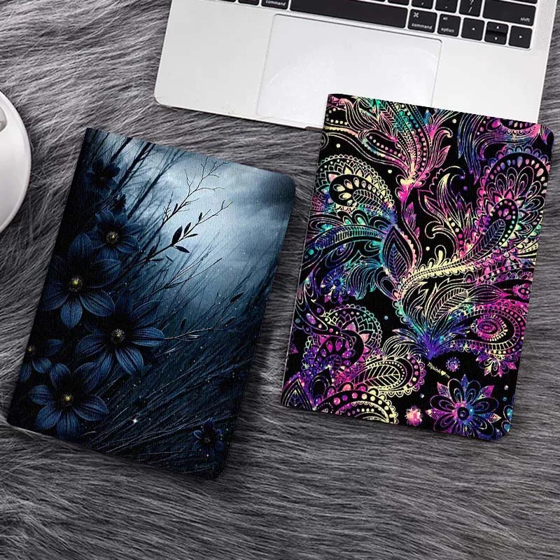 

Dark Blue Flower Night Gift Tablet Case For Samsung Tab Galaxy S6 S11 A A7 A8 A9 A11 10.1 10.4 10.5 Plus Lite