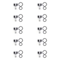 10 PCS Sliver