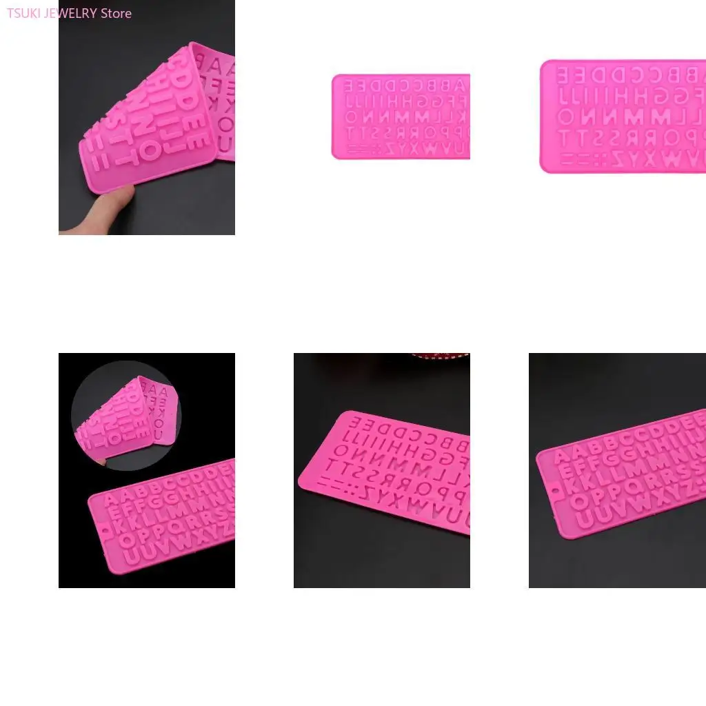 

62KE Ювелирный Подвеска с алфавитом, форма для эпоксидной смолы, поднос с английскими буквами, кубик льда, силиконовая форма для
