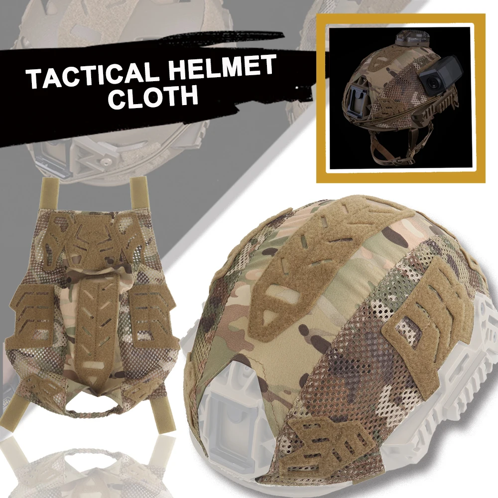 

Tactical Helmet Cover SizeM Helmet Camouflage Breathable elastic force Mesh Cloth for Wendy Airsoft Hunting Shooting Hiking Gear