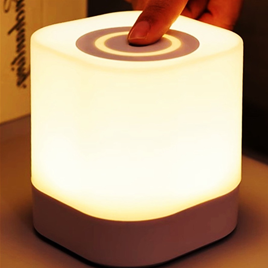  Rechargeable Sleep Night Light Bedroom Atmosphere Bedside Light Long Battery Life Adjustable Eye Care Reading Book Light Warm 