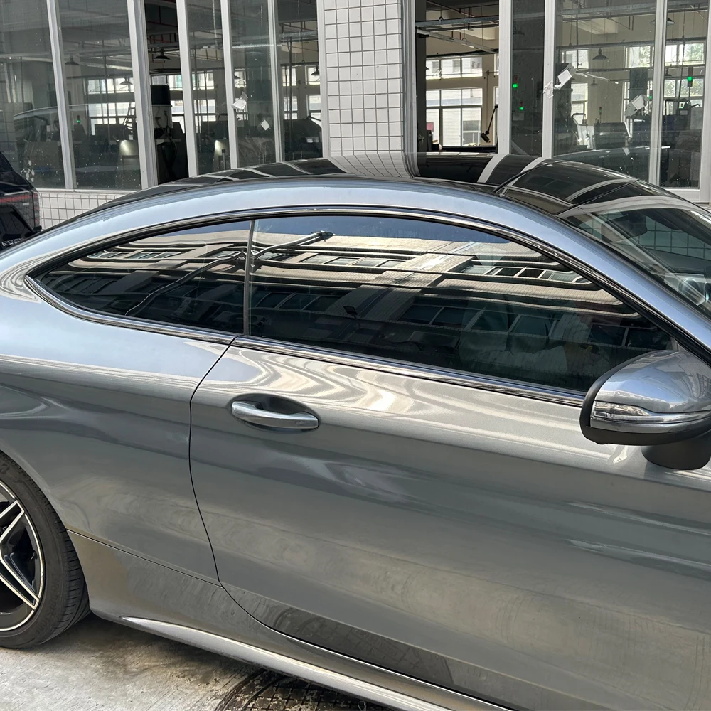 For Mercedes Benz C Class C205 2015-2023 Coupe Window Chrome Delete Blackout ABC Pillars Glossy Black Stickers