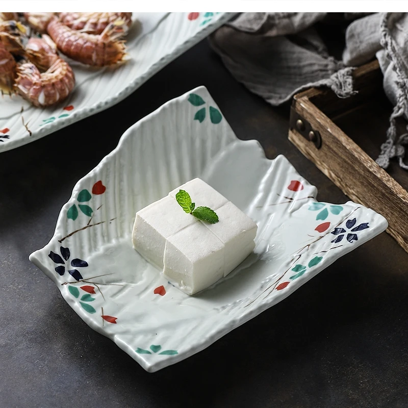 

12 Inch Ceramic Steak Irregular Large Main Course Sushi Dessert Tableware