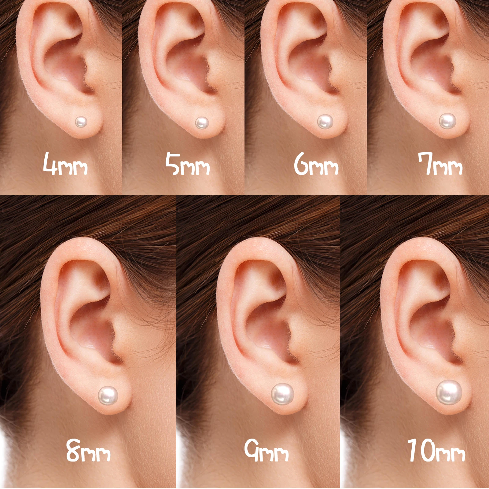 Natural Freshwater Pearl Bun Baroque Semi-Circular Half-Hole Loose Beads Diy Earrings Flat-Bottomed Ring Earring Accessories