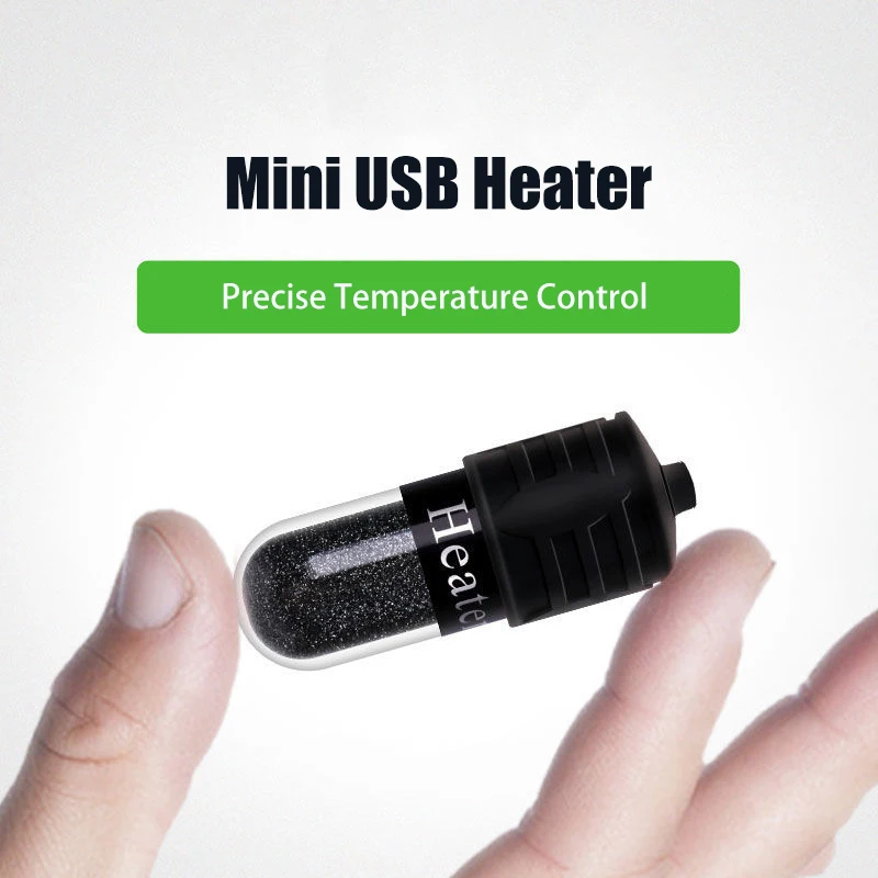 Super Mini USB Heater Digital LED Electricheating Rods Nano Fish Turtle Tank Low Voltage Heating Rod Rapid Temperature Rise