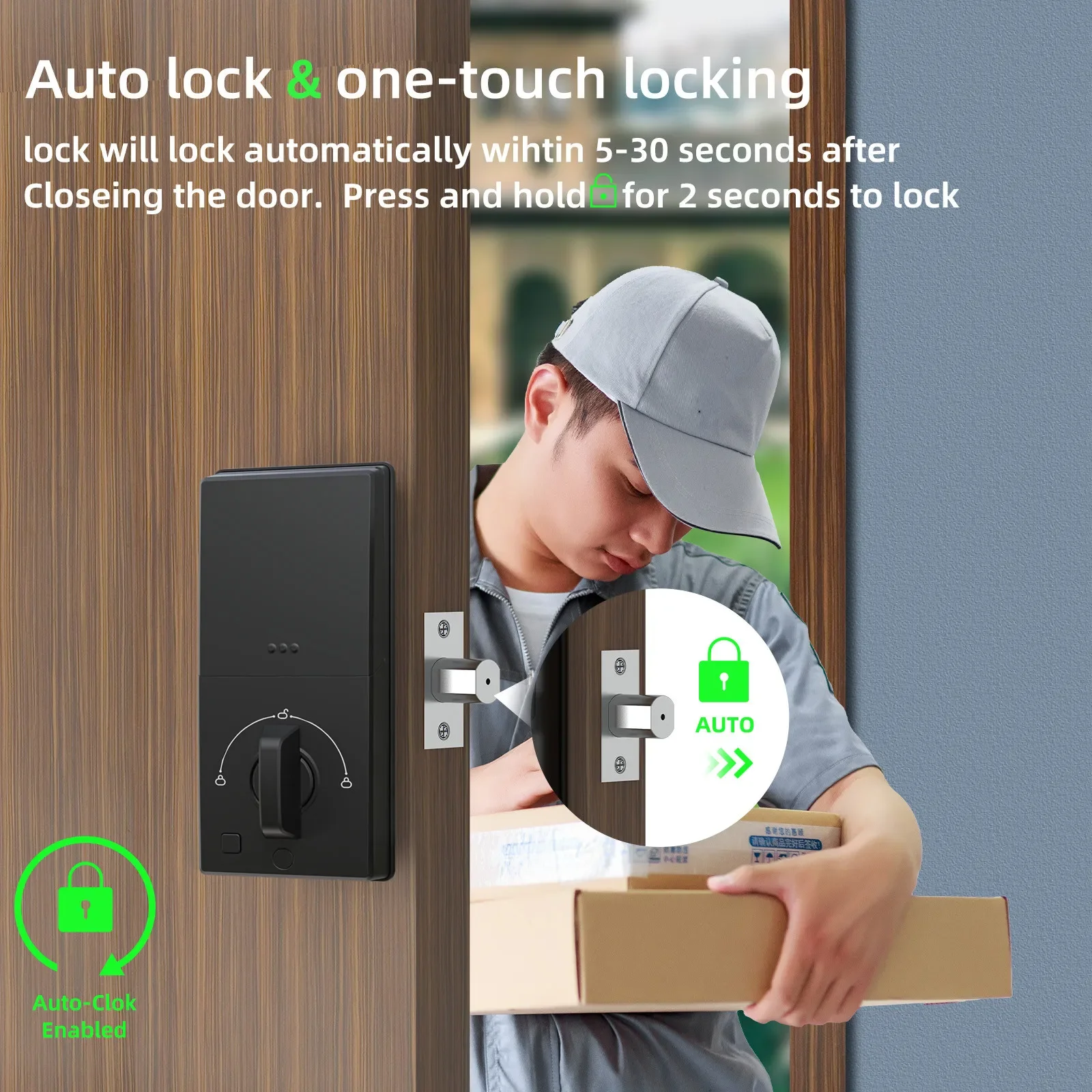 قفل ديدبولت ذكي بدون مفتاح قفل باب دخول رمز بصمة قفل باب الغرفة لوحة مفاتيح إلكترونية أقفال رقمية Ttlock Tuya wi-fi #6