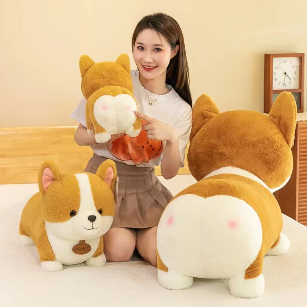 25cm bonito corgi boneca cão lance travesseiro figura de ação cama criança dormir boneca macio e confortável brinquedo de pelúcia presente aniversário
