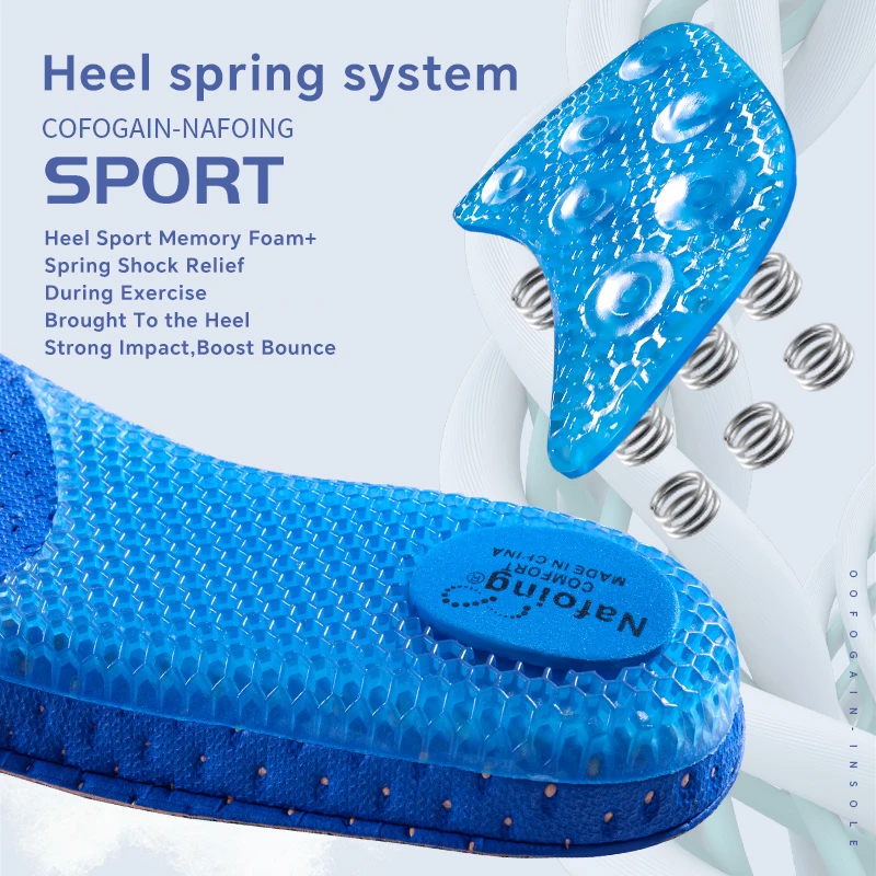 Shock-Absorbing Arch Support Insoles for Shoes