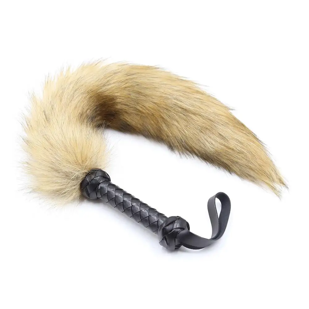 Spanking Fox Tail Whip, Animal Fur tickle Strap, brinquedo adulto do sexo escravo fetiche, Beat Lash, ferramenta de flog, jogo SM para casal, homens e mulheres