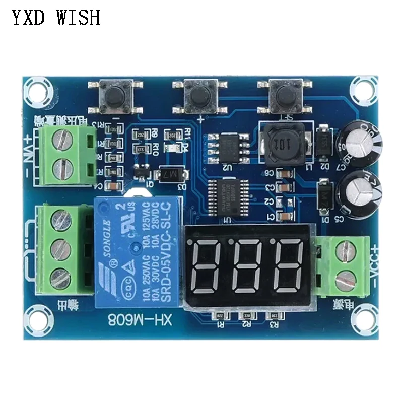 XH-M608 Battery Charging Module Meter Under Voltage Overvoltage Protection DC 6-40V For Power Amplification Module