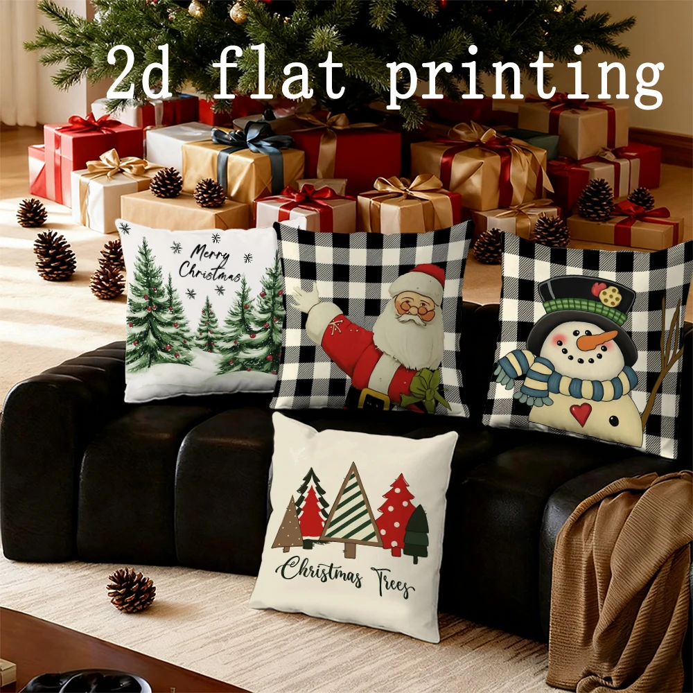 

Домашний декор, рождественские тематические наволочки, подходящие для дивана, спальни, автомобиля, наволочка, прямоугольная подушка для спины