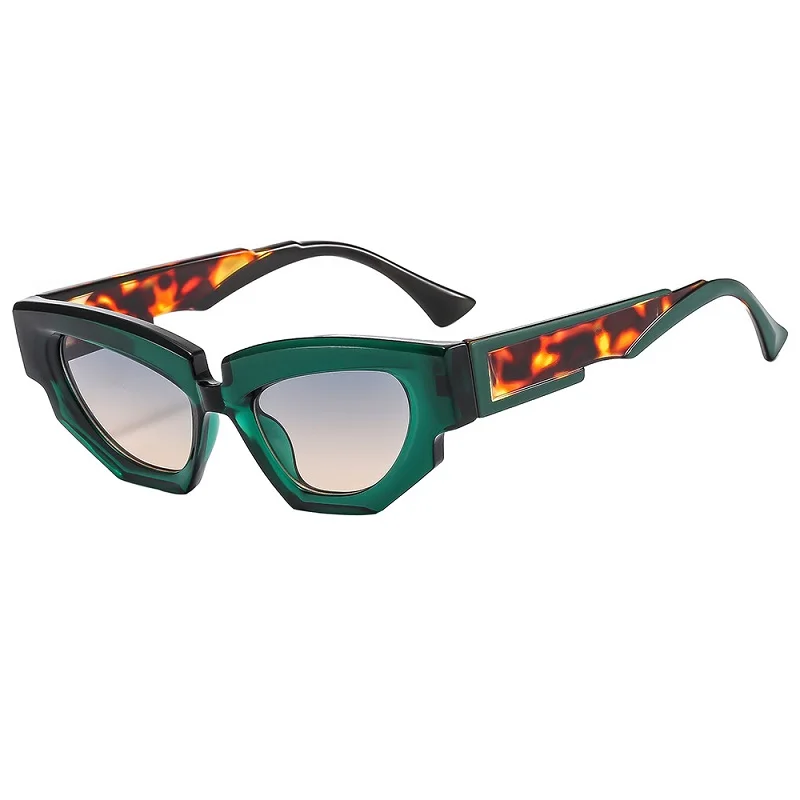 Women Fashion Cat Eye Sun Glasses Geometric Angular Frame UV Protection Party Club Eyeglasses