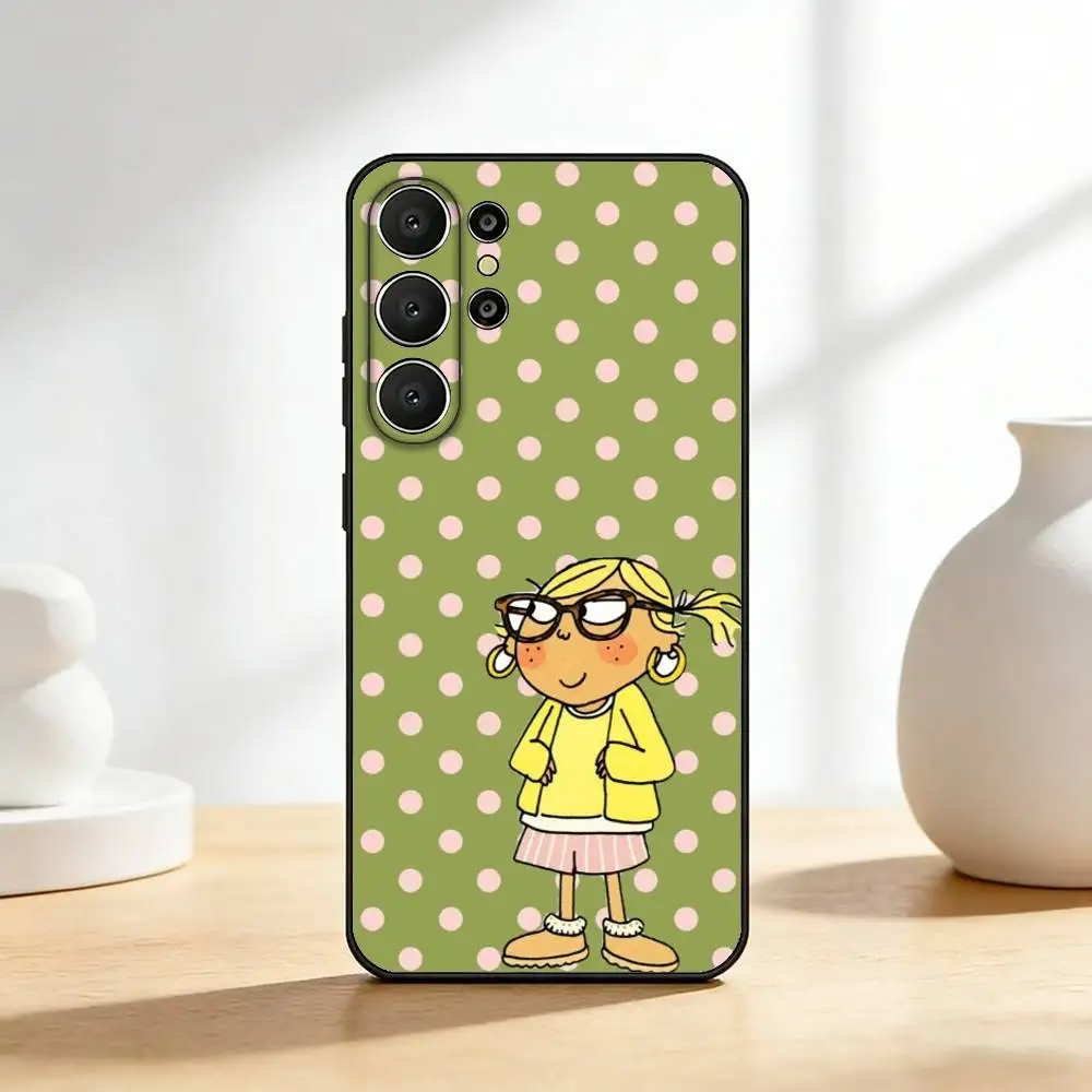 C-Charlie And L-Lola Anime Phone Case For Samsung S26,S25,24,23,22,30,21,10,9,Ultra,Plus,Lite,FE Soft Black Case