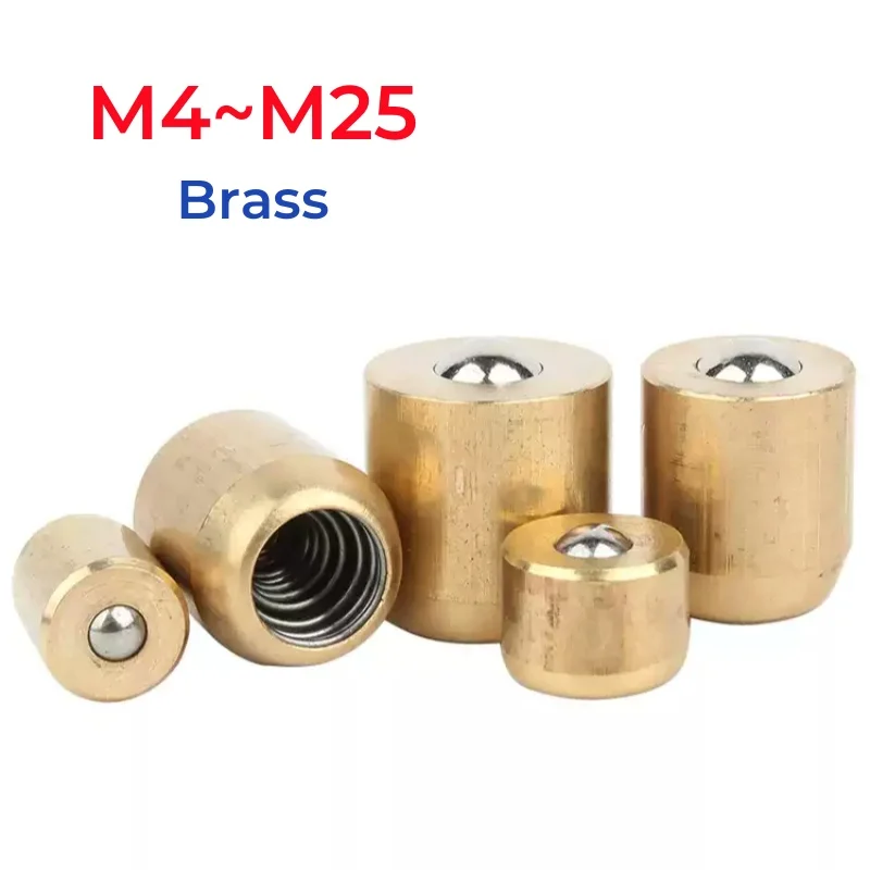 M4~M25Brass Press Fit Type Oil Cup Ball Push Button Hit Miss Spring Nozzle Grease Oiler Gas Engine Motor Repair Replacement Part