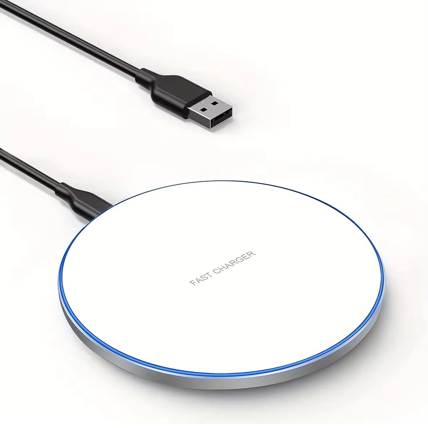 15W Desktop LED Draadloze Oplaadpad Telefoonhouder voor iPhone 17 16 15 14 13 Pro Max Samsung Xiaomi Inductie Snelladend Standaard