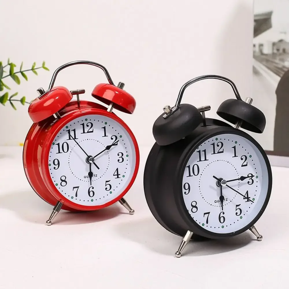 Vintage Creative Classical Alarm Clock 3in Super Loud Retro Alarm Clock Mute Type Double Bell Bell Alarm Clock Students Learning