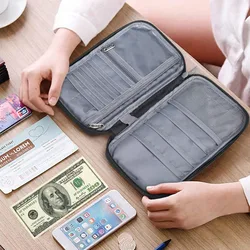 New Waterproof Handbag Passport Holder Travel Wallet Multi-Function Credit Card Package Multi-Card Storage Pack Zipper Organizer