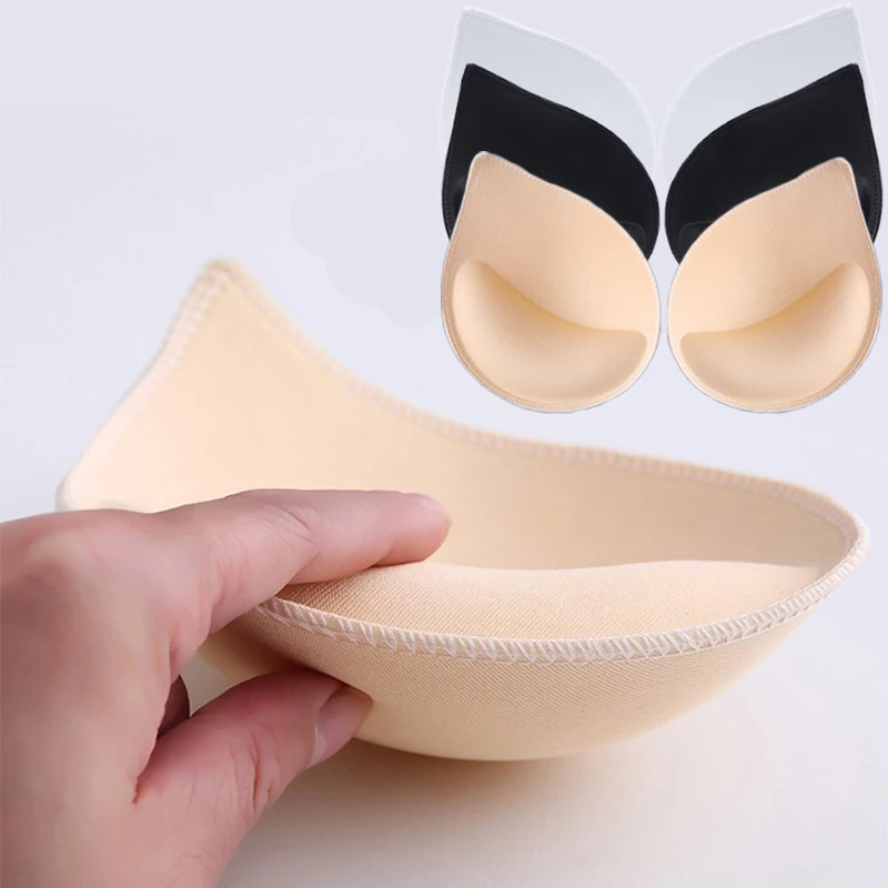 3D Thick Sponge Bra Pads para mulheres, inserção de mama, Push Up Bra, Enhancer Swimsuit, Bikini Pad, espuma removível, acessórios de peito