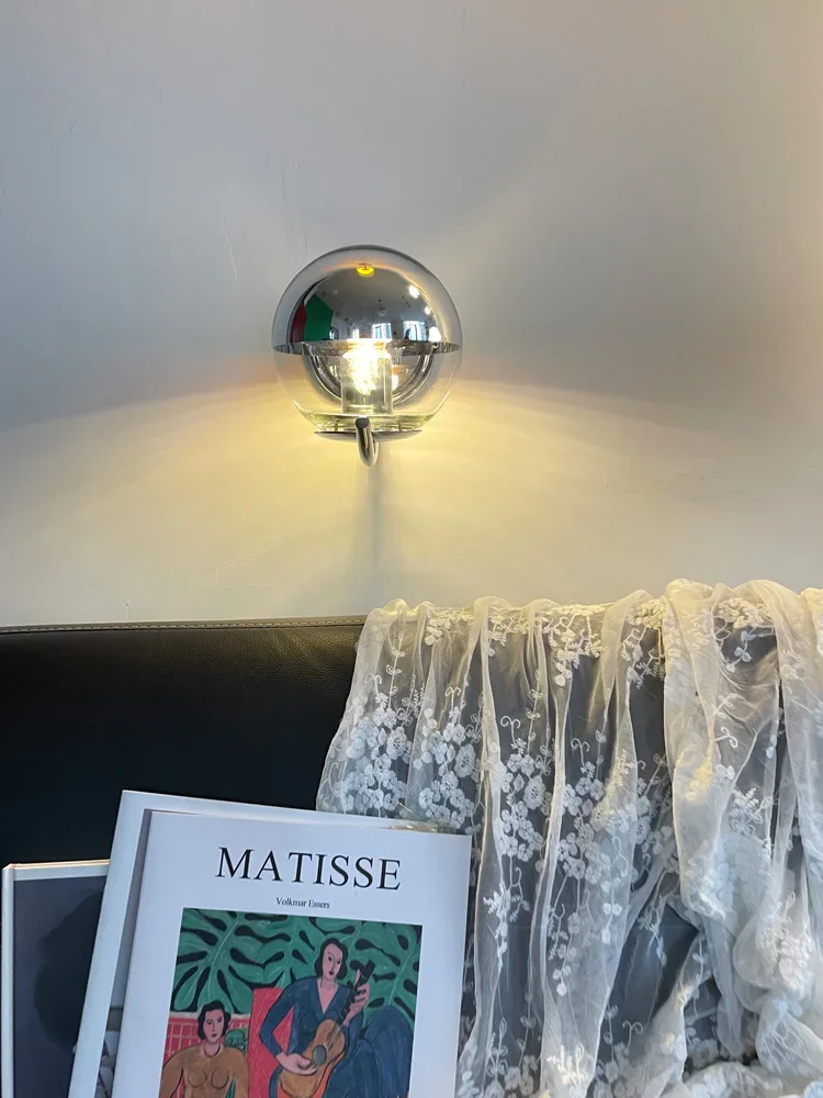 Modern Designer Lâmpada de parede, Art Deco prateado, sala de estar, varanda, quarto, Mood Light, Hotel, Restaurante