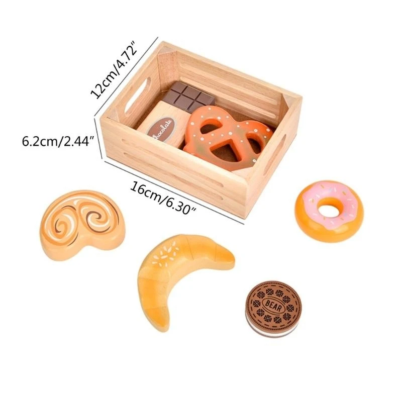Simulatie Voedsel Speelgoed Fantasiespel Spel Dessert Donut Zeevruchten Houten Speelgoed voor Kinderen 15UB