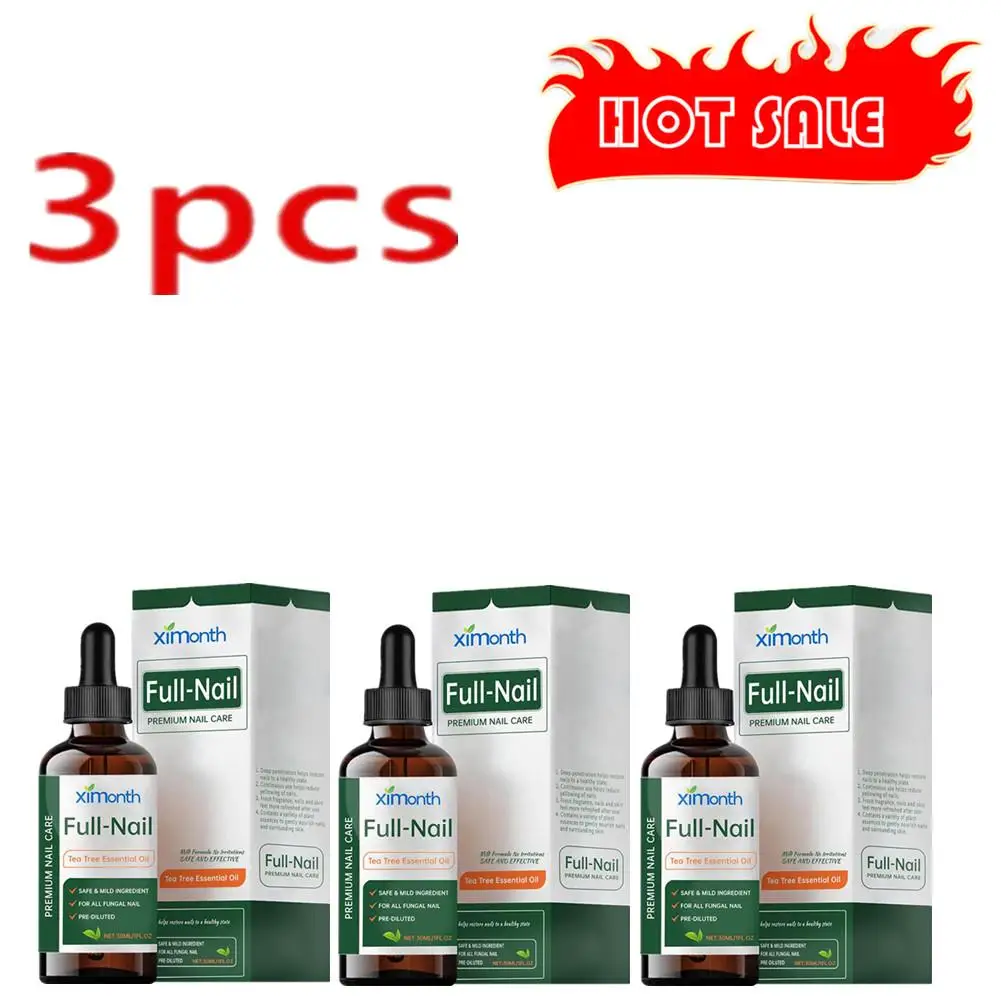 3pcs Tea Tree Nail Fungus Treatment Essential Oil Serum Feet Nails Repair Care Essence Cream Anti Infection Toe Fungal Removal