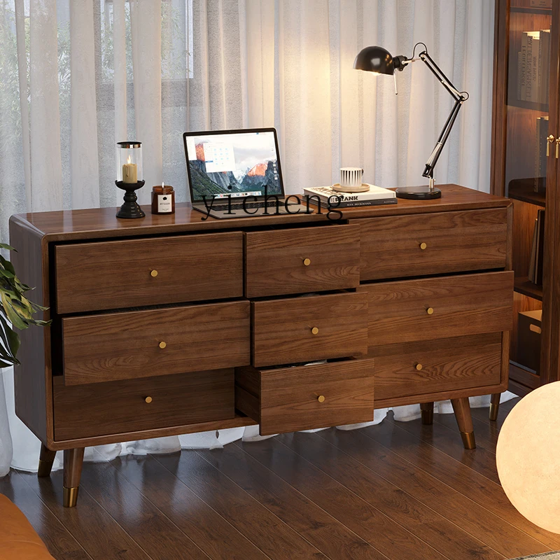 X-20 Nordic all-solid wood nine-chest cabinet retro simple locker medieval storage cabinet