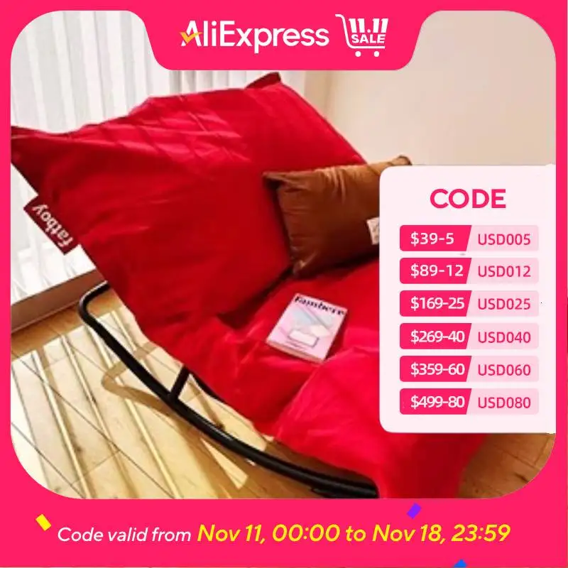 

Red Nordic Bean Bag Sofa Simple Modern Designer Living Room Bean Bag Sofa Lazy Reading Cozy Oturma Odası Kanepeleri Furniture