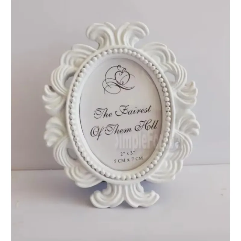 50pcs/Lot+Victorian Style White&Black Baroque Picture/Photo Frame Place Card Holder Wedding&Bridal Shower Favors