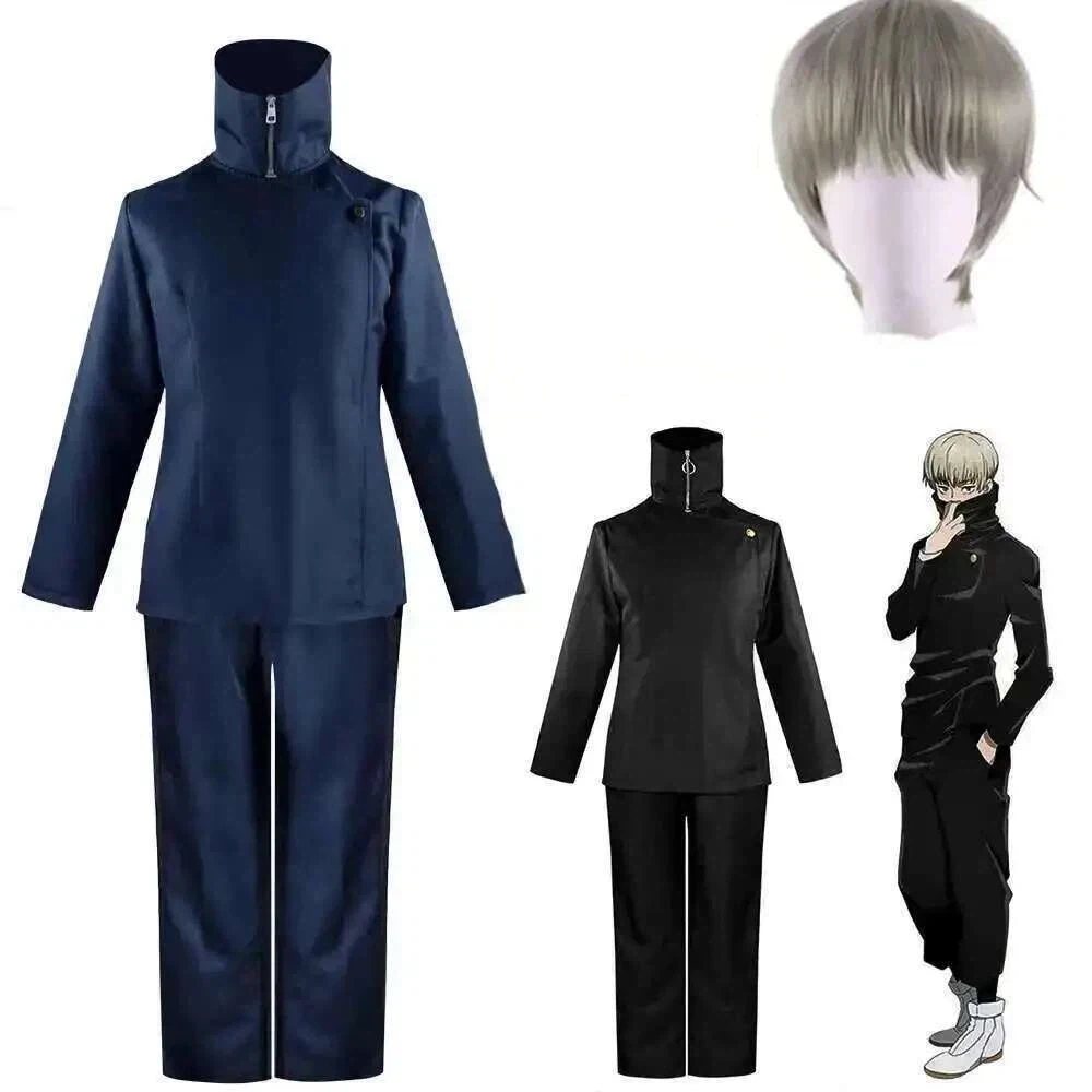 Nuevo Disfraz de Anime Jujutsu Kaisen, Uniforme Escolar, Pantalones, Peluca Inumaki, Disfraz de Halloween, Cosplay