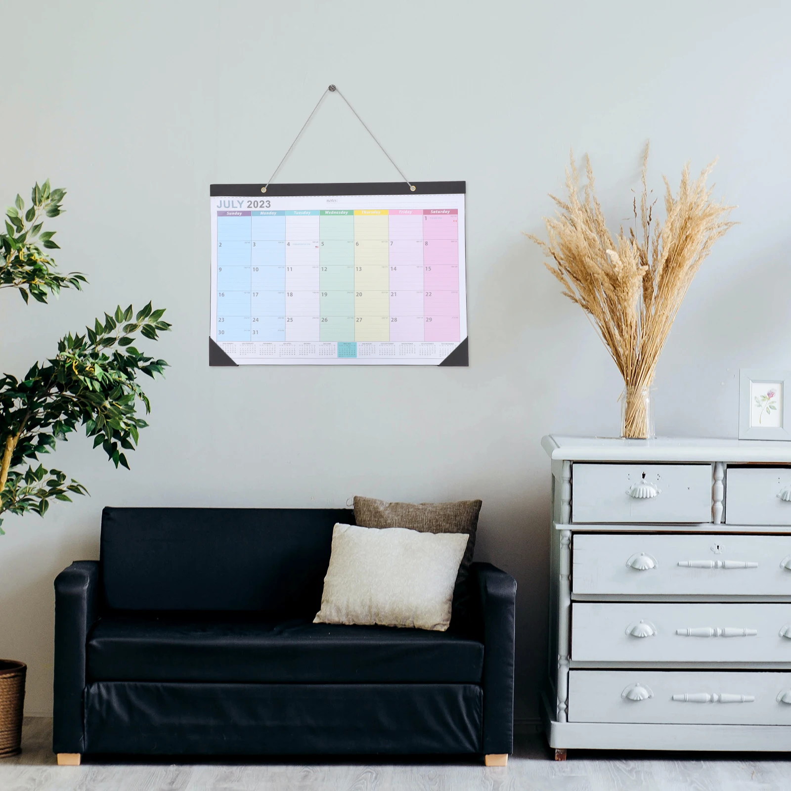 

2024 Wall Calendar Sturdy Tearable Large Size English 2023 2024 Daily Use Home Office Planner Hanging Noting Schedule