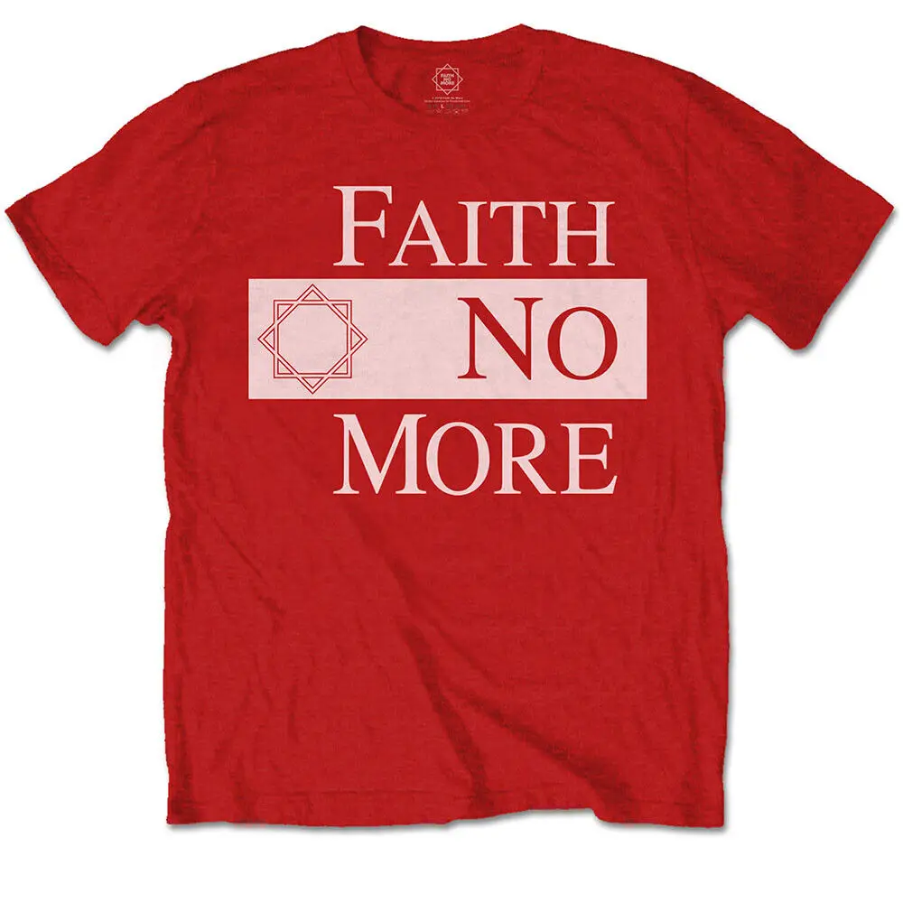 Men's Faith No More Classic New Logo Star T shirt X Large Red