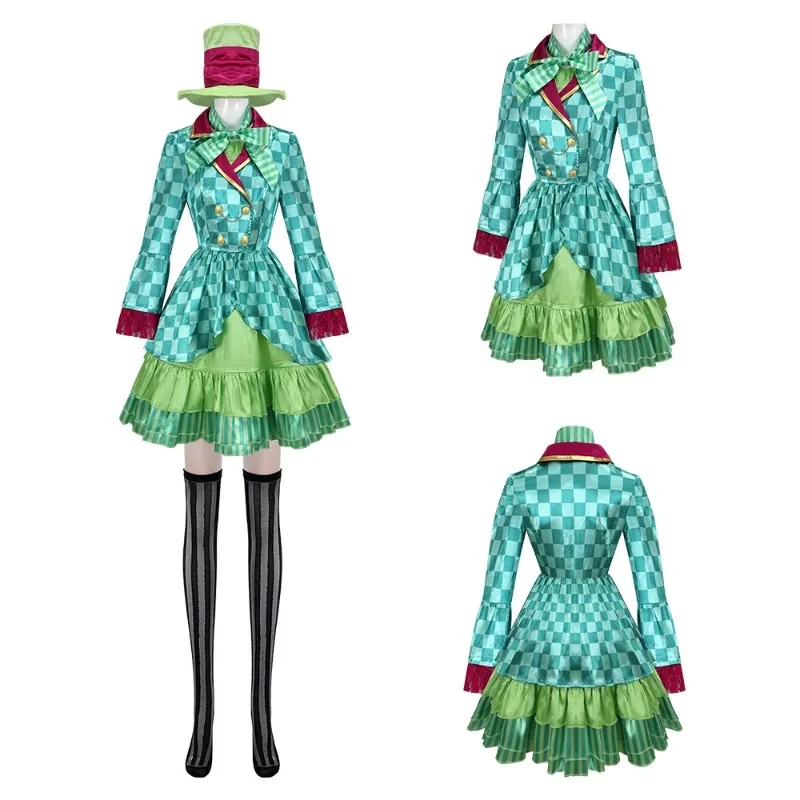 

354552.Anime Adult Wizard of Oz St. Patrick's Carnival Irish elf set Ball Party Hat Halloween Costume for Girl W