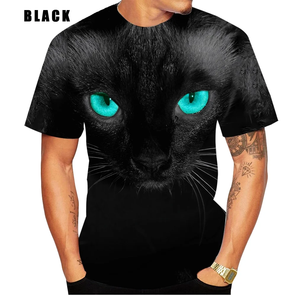 Super Cute 3D Cat Printed Cool T-Shirt  New T-shirt Men Fashion Summer Casual Short Sleeve Round Neck 3d Printed T-shirt