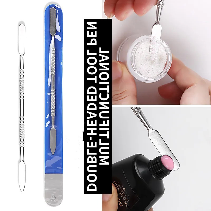 2PCS Nail Art Acrylic Pen Brush Dual Ended Head Extensions Acrylic Nail Art Painting Drawing Carving Pen Phototherapy Brushes