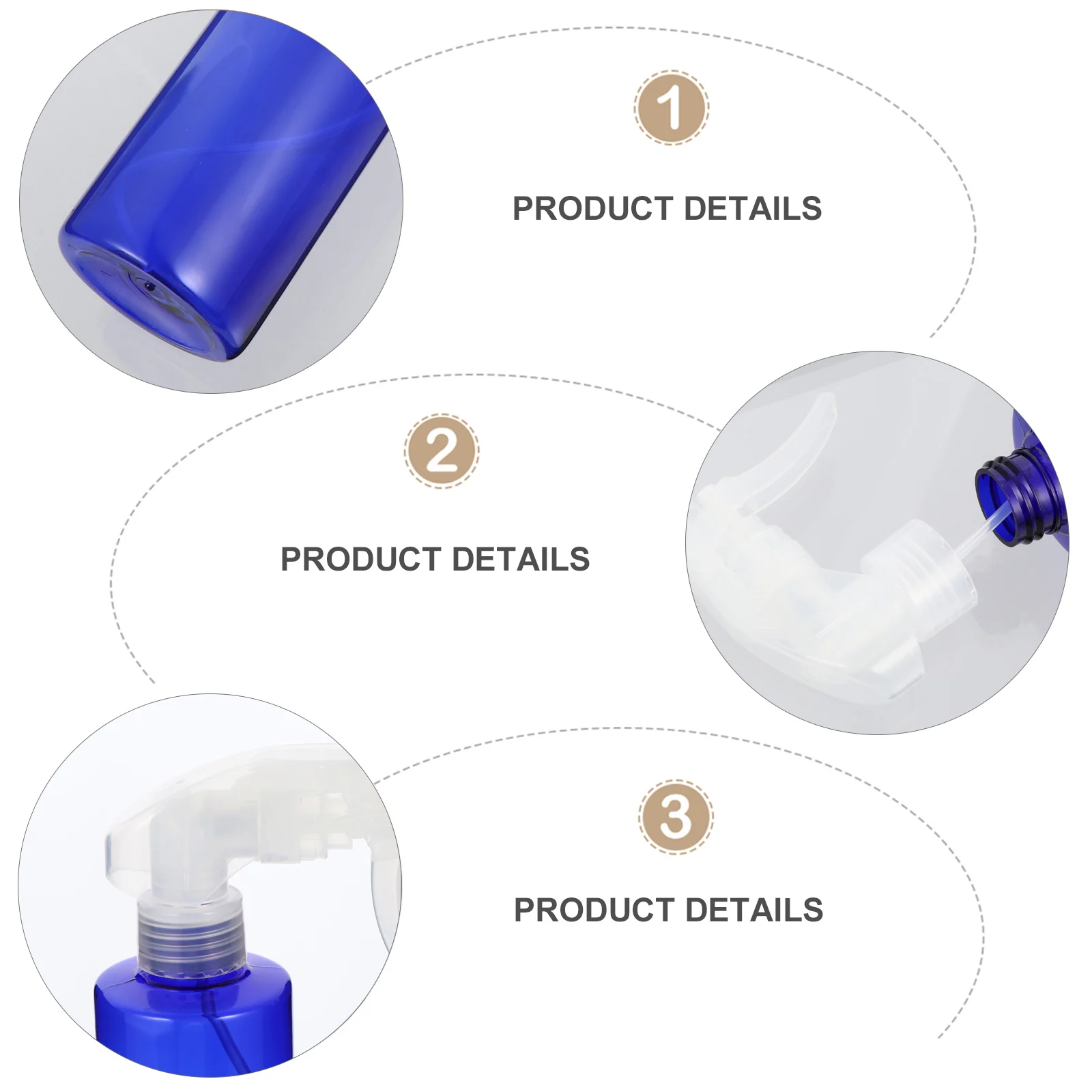 

2pcs PET Spray Bottles 250ml Blue Fine Mist H Pressure Sprayer Durable Watering Can Portable Bottle Salon Plant
