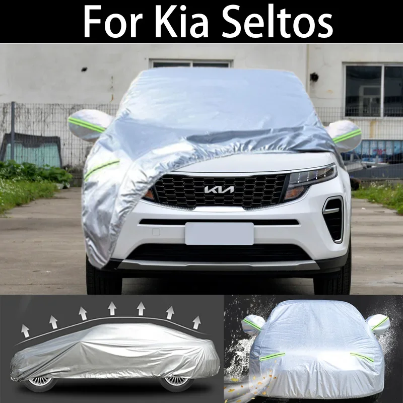 

For Kia Seltos winter Car Cover Dustproof Outdoor Indoor UV Snow Resistant Sun rain Protection waterproof hail cover for car