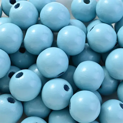 50Pcs 16mm Colorful Wooden Beads Round Straight Hole Loose Spacer Beads For Diy Bracelets Necklaces Jewelry Accessories - Image 14