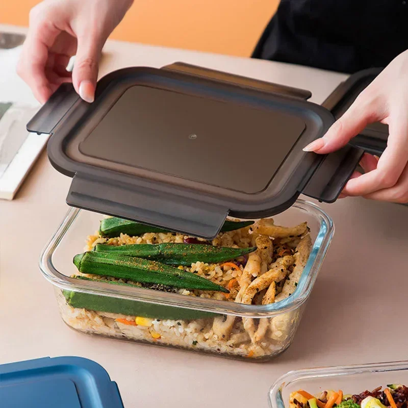 Glass Containers for Food Box Bento Lunch Box Food Storage Container Kid's Boxes School Women Taper Vacuum Thermos Kitchenware
