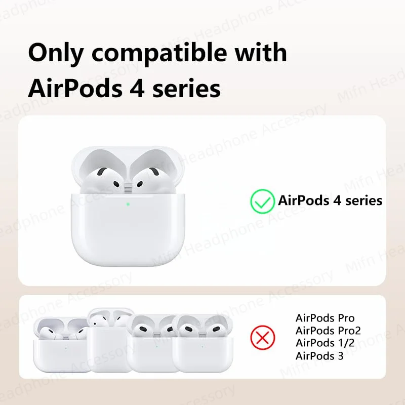 جديد لغطاء حافظة AirPod 4 【LED أمامي مرئي】مع طقم منظف من السيليكون السائل غلاف ناعم لهاتف Apple AirPod 4 اللاسلكي لعام 2024