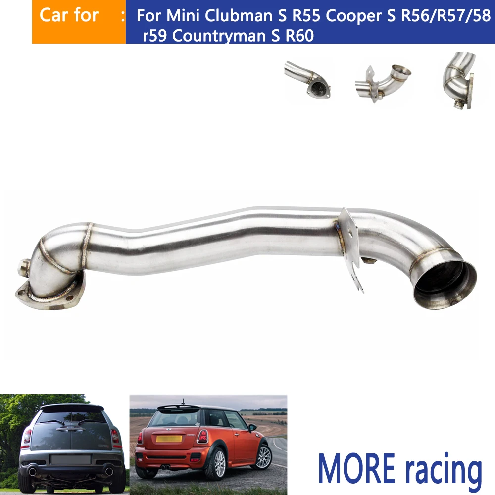 

Accesorio de Mejora, Tubo de Escape de 2.5 Pulgadas para Mini Clubman S R55 Cooper S R56/R57/58/59 Countryman S R60, Sin Cataliz