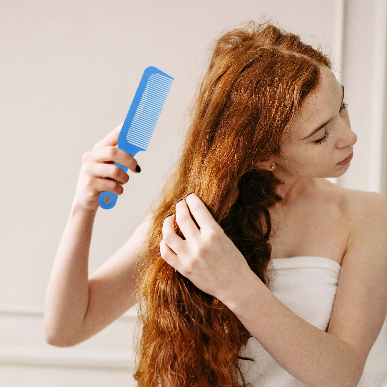 

2pcs Flat Head Combs Portable Plastic Comb For Men Antistatic Hair Styling Tool Scalp Massage Hairdressing Accessories