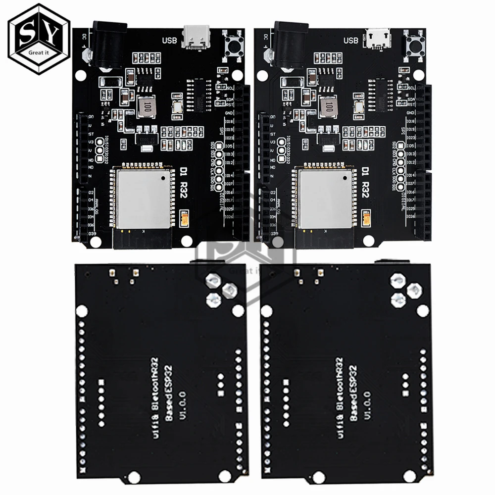 TYPE-C For Wemos D1 ESP32 ESP-32 WiFi Bluetooth 4MB Flash UN/O D1 R32 Board Module CH340 CH340G Development Board For Arduino