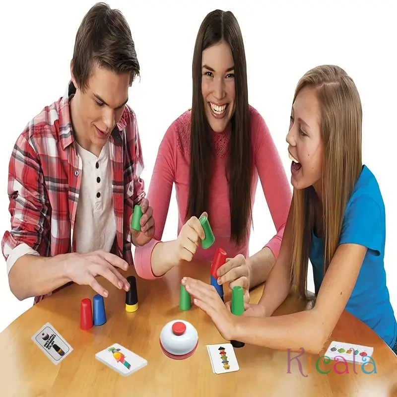 Juegos de copas rápidas para chico, juego clásico de copa de velocidad para padres e hijos, juego educativo, apilamiento deportivo con juego de rompecabezas de campana