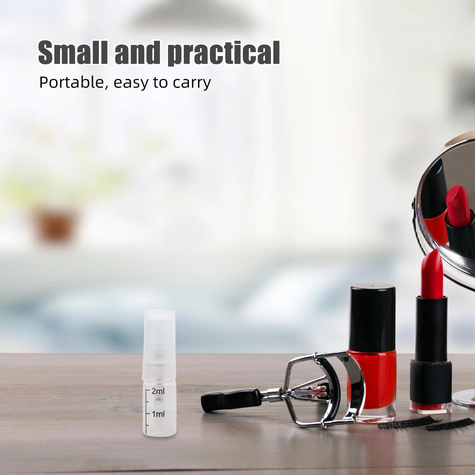 ขวดน้ำหอมแก้วใส 5 ชิ้น แบบพ่นละอองละเอียด ขนาดพกพา เติมน้ำมันหอมระเหยได้ ขนาด 3 มล. ขวดน้ำหอมขนาดพกพา